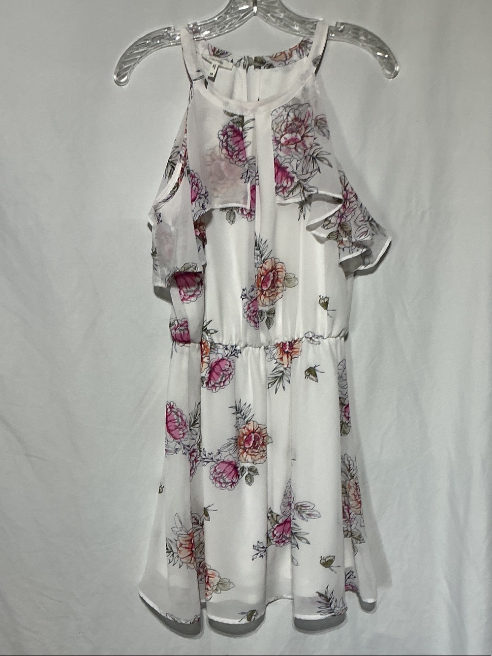 Maurices White Floral Dress Sz M